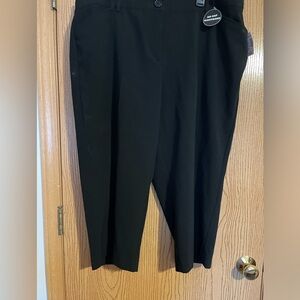 Dress ankle pants with elastic waistband